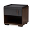 Baxton Studio Rikke Two-Tone Gray and Walnut Finished Wood 1-Drawer Nightstand 152-9147 - alternate 1